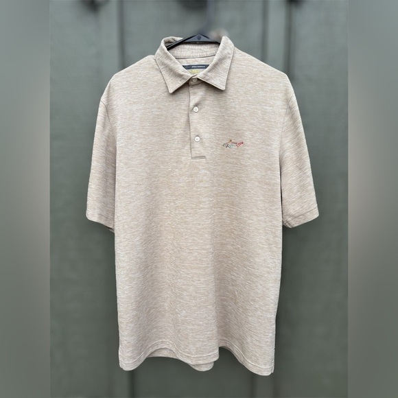 Greg Norman Collection Other - Greg Norman Collection Tan Polo Golf Shirt Textured Knit